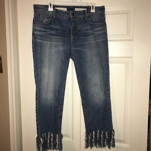 Anthropologie fringed jeans (Pilcro & Letterpress)